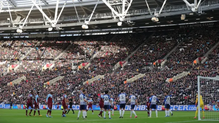 Framed Print : Feb 1, 2020: Clash between West Ham United and Brighton & Hove Albion in the Premier League