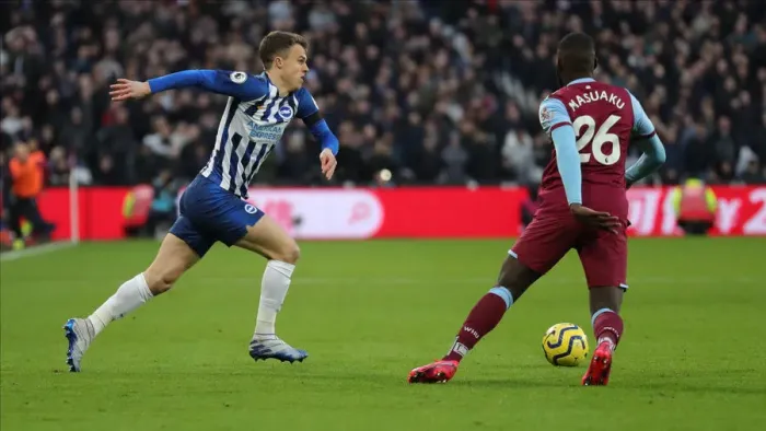 Framed Print : Feb 1, 2020: Intense Premier League Clash between West Ham United and Brighton & Hove Albion at London Stadium Framed Print : Feb 1, 2020: Intense Premier League Clash between West Ham United and Brighton & Hove Albion at London Stadium