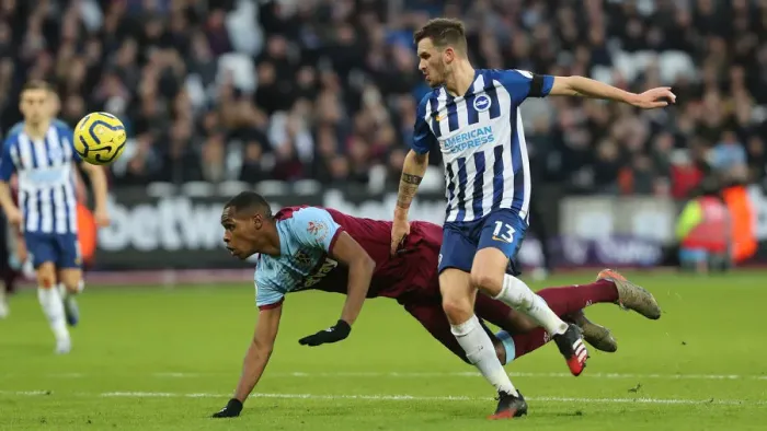 Framed Print : February 1, 2020: Intense Premier League Showdown - West Ham United vs. Brighton & Hove Albion at London Stadium Framed Print : February 1, 2020: Intense Premier League Showdown - West Ham United vs. Brighton & Hove Albion at London Stadium