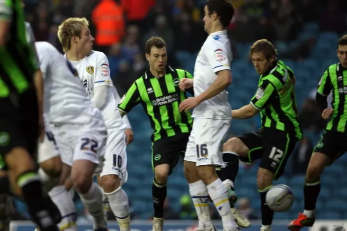Framed Print : Flashback: Thrilling Football Action - Brighton & Hove Albion vs. Leeds United (Away), 11-02-12 (Season 2011-12) Framed Print : Flashback: Thrilling Football Action - Brighton & Hove Albion vs. Leeds United (Away), 11-02-12 (Season 2011-12)