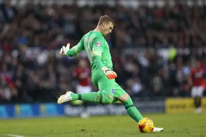 Framed Print : Focused David Stockdale: Brighton and Hove Albion vs Derby County Championship Showdown at iPro Stadium (December 2014) Framed Print : Focused David Stockdale: Brighton and Hove Albion vs Derby County Championship Showdown at iPro Stadium (December 2014)