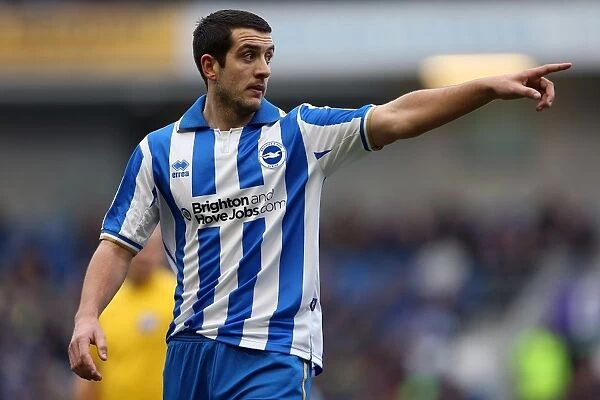 Gary Dicker of Brighton & Hove Albion in Action Against Burnley, Npower Championship, Amex Stadium, February 23, 2013