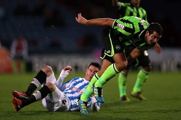 Gary Dicker of Brighton & Hove Albion in Action Against Wolves in Huddersfield Town Championship Match, November 17, 2012