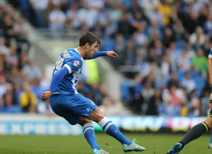Framed Print : Gary Gardner Shoots: Brighton and Hove Albion vs Middlesbrough, October 18, 2014 Framed Print : Gary Gardner Shoots: Brighton and Hove Albion vs Middlesbrough, October 18, 2014