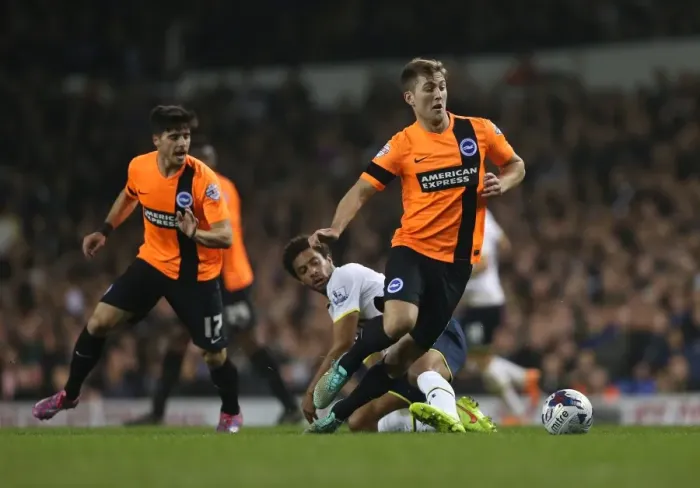 Framed Print : Gary Gardner Stands Firm Against Tottenham in Capital One Cup Showdown, October 2014 Framed Print : Gary Gardner Stands Firm Against Tottenham in Capital One Cup Showdown, October 2014