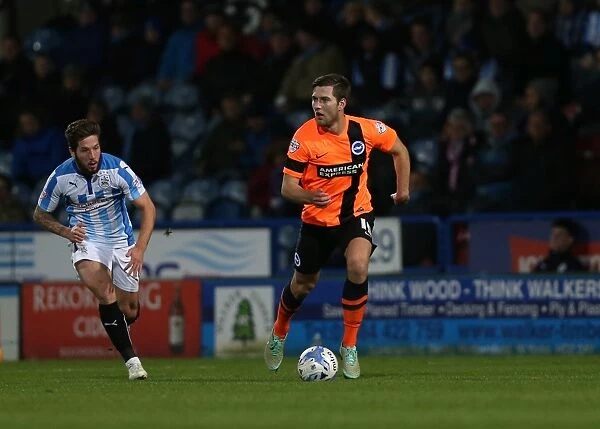 Gary Gardner Takes on Brighton and Hove Albion in Championship Clash at Huddersfield, October 2014
