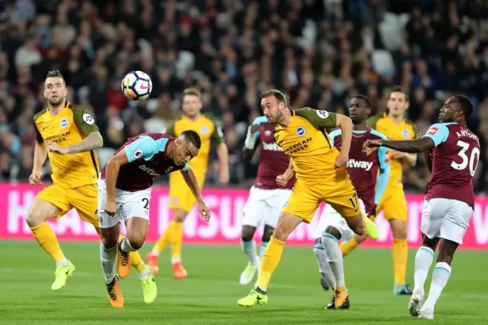 Framed Print : Glenn Murray Scores the Opener: West Ham United vs. Brighton and Hove Albion, Premier League 2017 Framed Print : Glenn Murray Scores the Opener: West Ham United vs. Brighton and Hove Albion, Premier League 2017