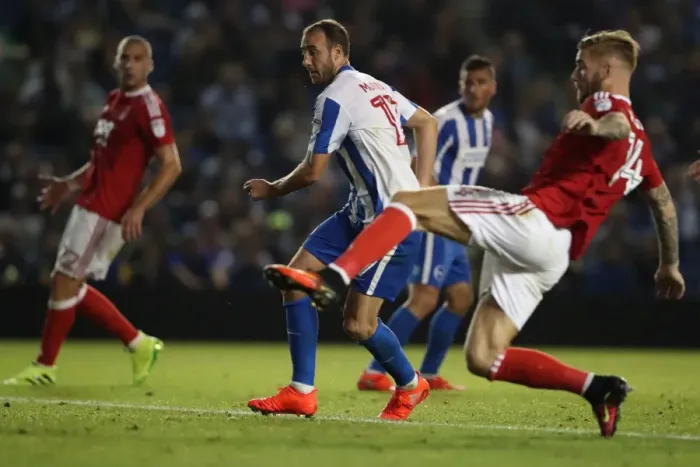 Framed Print : Glenn Murray Scores the Second Goal: Brighton & Hove Albion Leads Nottingham Forest 2-0 in EFL Sky Bet Championship (12AUG16) Framed Print : Glenn Murray Scores the Second Goal: Brighton & Hove Albion Leads Nottingham Forest 2-0 in EFL Sky Bet Championship (12AUG16)