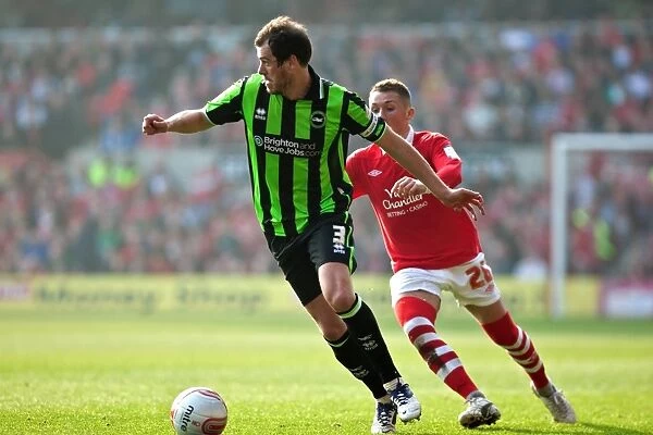 Gordon Greer: In Action for Brighton & Hove Albion against Nottingham Forest, March 24, 2012