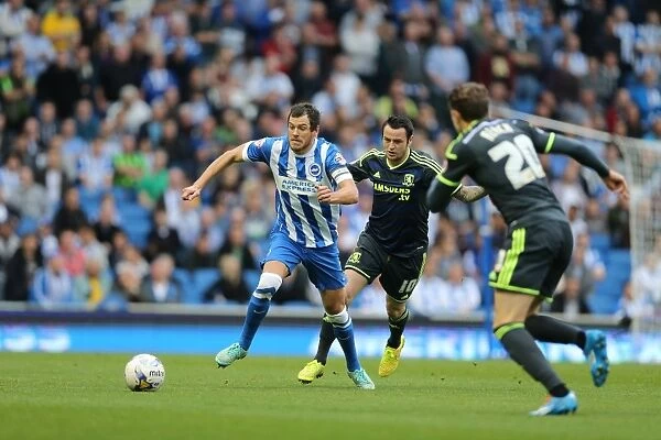 Gordon Greer in Action: Brighton and Hove Albion vs. Middlesbrough, October 18, 2014