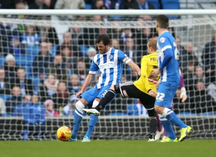 Framed Print : Gordon Greer in Action: Brighton & Hove Albion vs. Brentford (17Jan15) Framed Print : Gordon Greer in Action: Brighton & Hove Albion vs. Brentford (17Jan15)