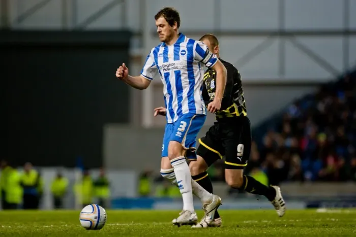 Framed Print : Gordon Greer in Action: Brighton & Hove Albion vs Cardiff City, March 2012