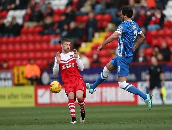 Gordon Greer: In Action at The Valley - Charlton Athletic vs. Brighton and Hove Albion, Sky Bet Championship, 10 January 2015