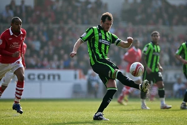 Gordon Greer of Brighton & Hove Albion in Action Against Nottingham Forest, March 2012