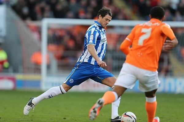 Gordon Greer of Brighton & Hove Albion in Action Against Blackpool, Npower Championship, October 27, 2012