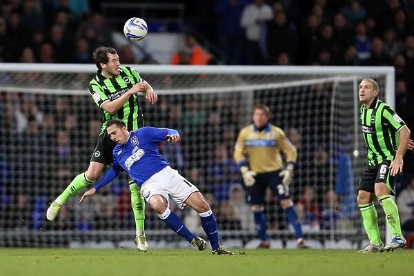 Gordon Greer Clears the Ball for Brighton & Hove Albion Against Ipswich Town (January 1, 2013)