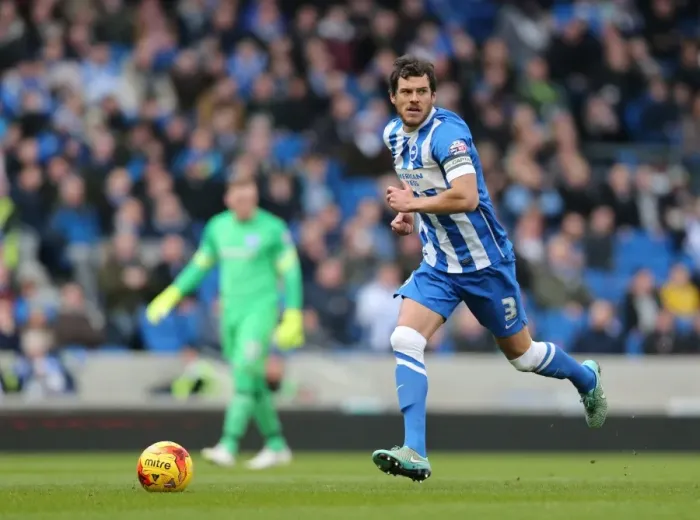 Framed Print : Gordon Greer Leads Brighton and Hove Albion Against Birmingham City in Sky Bet Championship Action Framed Print : Gordon Greer Leads Brighton and Hove Albion Against Birmingham City in Sky Bet Championship Action