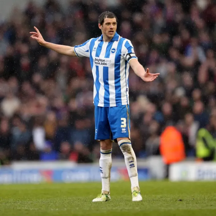 Framed Print : Gordon Greer: The Unyielding Icon of Brighton & Hove Albion FC
