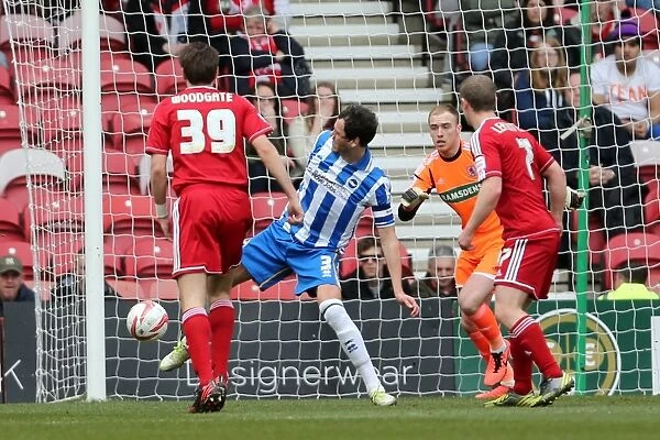 Gordon Greer's Close Call: A Tense Moment in Middlesbrough vs. Brighton & Hove Albion, 2013