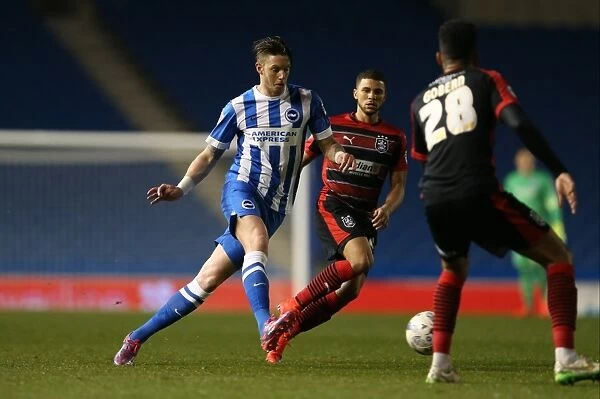Greg Halford in Action: Brighton and Hove Albion vs. Huddersfield Town AFC, Sky Bet Championship, 14 April 2015