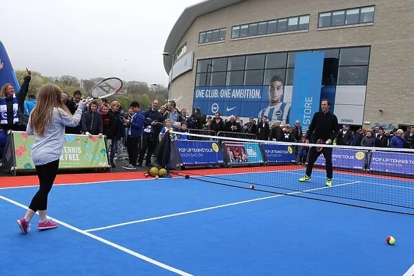 Greg Rusedski's Unusual Intervention: Tennis on the Side at Brighton & Hove Albion vs. Watford Championship Match