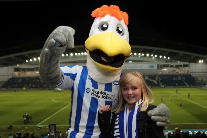 Framed Print : Gully of Brighton and Hove Albion: Connecting with His Adoring Fans