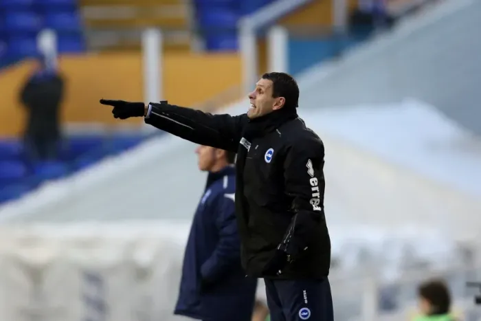 Framed Print : Gus Poyet: Brighton & Hove Albion Manager Leads Team Against Birmingham City, Npower Championship (January 2013) Framed Print : Gus Poyet: Brighton & Hove Albion Manager Leads Team Against Birmingham City, Npower Championship (January 2013)
