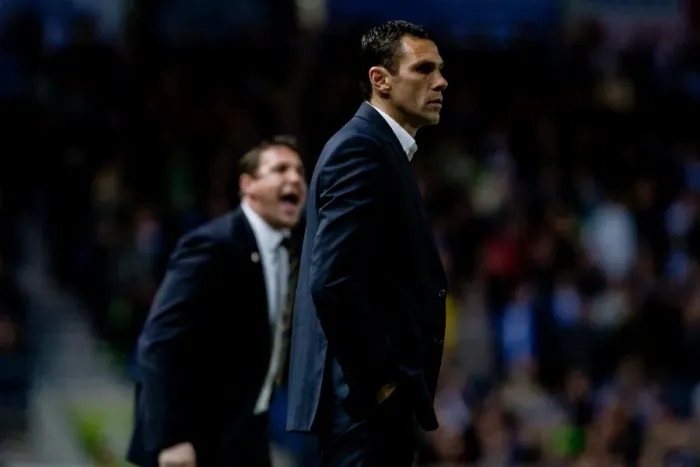 Framed Print : Gus Poyet during Brighton & Hove Albion v Cardiff City v Npower Championship