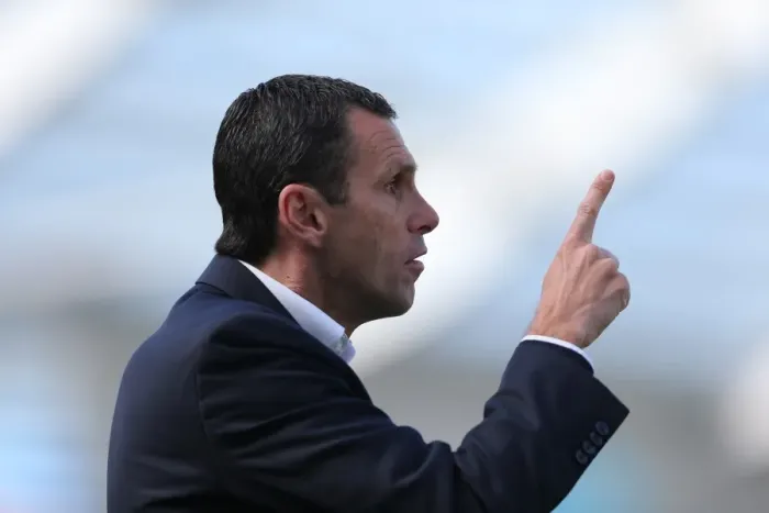 Framed Print : Gus Poyet Celebrates Brighton & Hove Albion's Victory Over Blackpool, April 2013