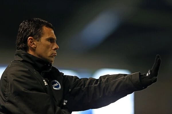Gus Poyet Directs Brighton & Hove Albion Against Millwall at Amex Stadium (December 18, 2012)