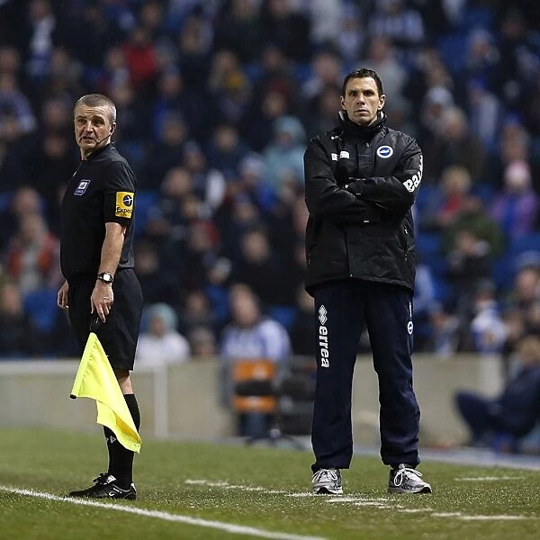 Gus Poyet Leads Brighton & Hove Albion Against Hull City, Npower Championship 2013