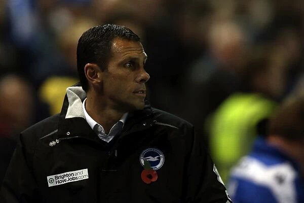 Gus Poyet Leads Brighton & Hove Albion Against Leeds United, Npower Championship 2012