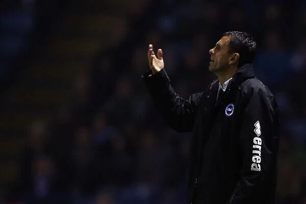 Gus Poyet Leads Brighton & Hove Albion Against Leicester City, Npower Championship, October 2012
