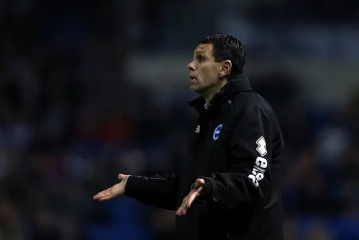 Framed Print : Gus Poyet Shrugs During Tense Brighton & Hove Albion vs Millwall Championship Match, Amex Stadium, December 18, 2012 Framed Print : Gus Poyet Shrugs During Tense Brighton & Hove Albion vs Millwall Championship Match, Amex Stadium, December 18, 2012