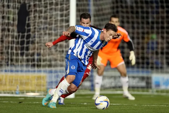 Framed Print : Hoskins Thrills: Brighton & Hove Albion vs. Bristol City Npower Championship Showdown, November 2012 Framed Print : Hoskins Thrills: Brighton & Hove Albion vs. Bristol City Npower Championship Showdown, November 2012