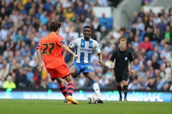 Ince vs. Lee: Intense Clash Between Brighton's Rohan Ince and Bolton's Chung-Yong during Championship Match, September 21, 2013