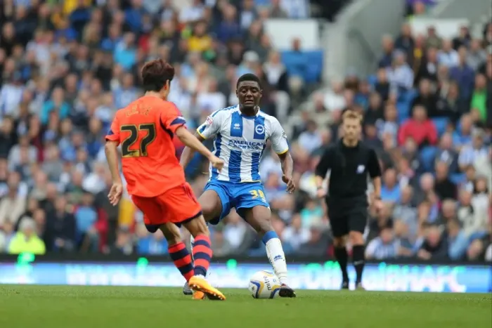 Framed Print : Ince vs. Lee: Intense Clash Between Brighton's Rohan Ince and Bolton's Chung-Yong during Championship Match, September 21, 2013 Framed Print : Ince vs. Lee: Intense Clash Between Brighton's Rohan Ince and Bolton's Chung-Yong during Championship Match, September 21, 2013