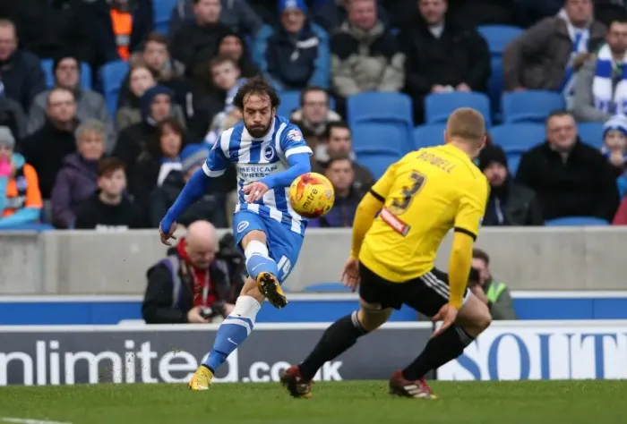 Framed Print : Inigo Calderon in Action: Brighton & Hove Albion vs. Brentford, Sky Bet Championship (17 January 2015) Framed Print : Inigo Calderon in Action: Brighton & Hove Albion vs. Brentford, Sky Bet Championship (17 January 2015)