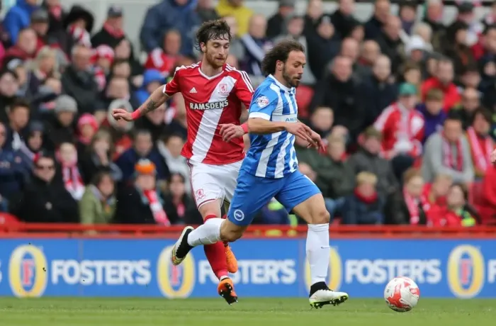 Framed Print : Inigo Calderon in Action: Middlesbrough vs. Brighton & Hove Albion, May 2015 (Sky Bet Championship) Framed Print : Inigo Calderon in Action: Middlesbrough vs. Brighton & Hove Albion, May 2015 (Sky Bet Championship)