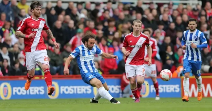 Framed Print : Inigo Calderon in Action: Middlesbrough vs. Brighton & Hove Albion, May 2015 (Sky Bet Championship) Framed Print : Inigo Calderon in Action: Middlesbrough vs. Brighton & Hove Albion, May 2015 (Sky Bet Championship)