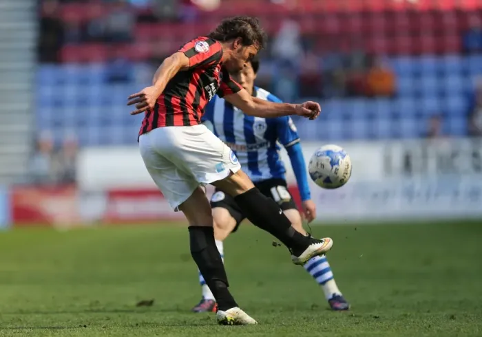 Framed Print : Inigo Calderon in Action: Wigan Athletic vs. Brighton and Hove Albion, Sky Bet Championship, DW Stadium, 18th April 2015 Framed Print : Inigo Calderon in Action: Wigan Athletic vs. Brighton and Hove Albion, Sky Bet Championship, DW Stadium, 18th April 2015