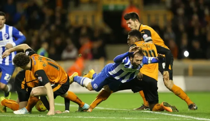 Framed Print : Inigo Calderon in Action: Wolverhampton Wanderers vs. Brighton and Hove Albion (December 2014) Framed Print : Inigo Calderon in Action: Wolverhampton Wanderers vs. Brighton and Hove Albion (December 2014)