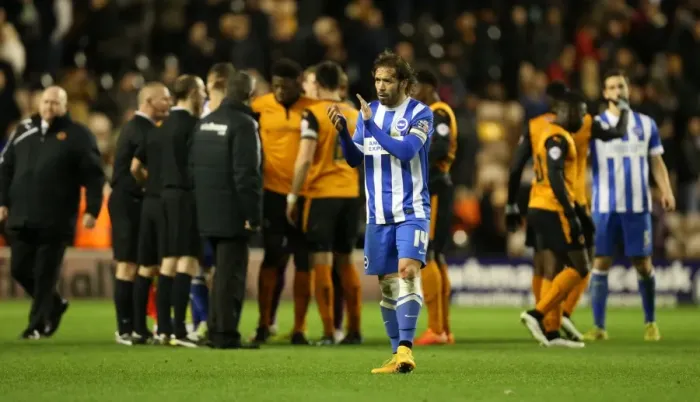 Framed Print : Inigo Calderon Applauds: Wolverhampton Wanderers vs. Brighton and Hove Albion (2014) Framed Print : Inigo Calderon Applauds: Wolverhampton Wanderers vs. Brighton and Hove Albion (2014)