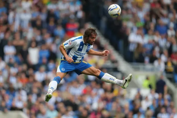 Framed Print : Inigo Calderon Leaps High: Brighton & Hove Albion vs. Bolton Wanderers, September 21, 2013 Framed Print : Inigo Calderon Leaps High: Brighton & Hove Albion vs. Bolton Wanderers, September 21, 2013