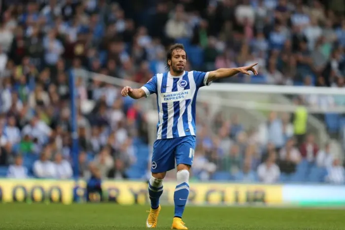 Framed Print : Inigo Calderon Points the Way: Brighton and Hove Albion vs. Middlesbrough, October 18, 2014 Framed Print : Inigo Calderon Points the Way: Brighton and Hove Albion vs. Middlesbrough, October 18, 2014
