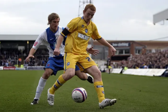 Framed Print : Intense Action: Brighton & Hove Albion vs Hartlepool United, 2007-08
