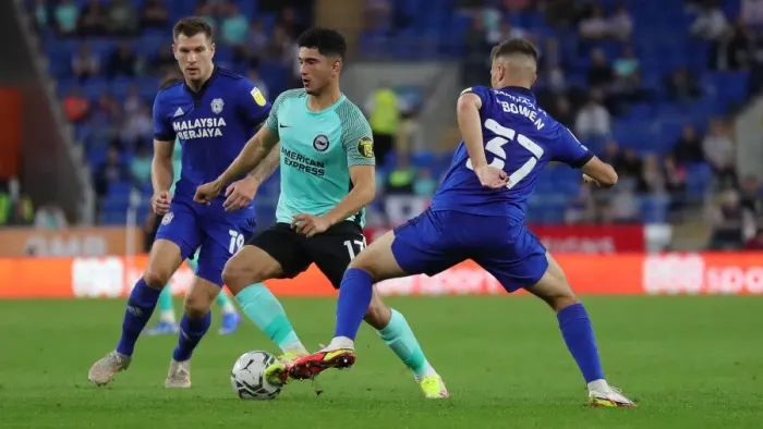 Framed Print : Intense Action: Cardiff City vs Brighton and Hove Albion in Carabao Cup Clash (24th August 2021) Framed Print : Intense Action: Cardiff City vs Brighton and Hove Albion in Carabao Cup Clash (24th August 2021)