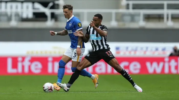 Framed Print : Intense Action: Newcastle United vs. Brighton and Hove Albion at St James Park (2020-21 Premier League) Framed Print : Intense Action: Newcastle United vs. Brighton and Hove Albion at St James Park (2020-21 Premier League)