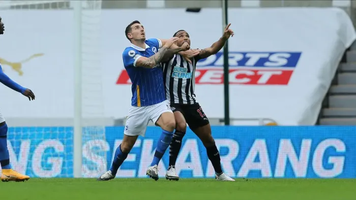 Framed Print : Intense Action: Newcastle United vs. Brighton and Hove Albion at St James Park (2020-21 Premier League) Framed Print : Intense Action: Newcastle United vs. Brighton and Hove Albion at St James Park (2020-21 Premier League)
