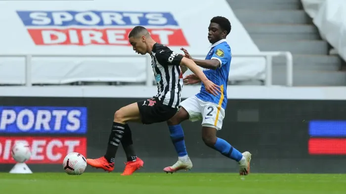 Framed Print : Intense Action: Newcastle United vs. Brighton and Hove Albion at St James Park (2020-21 Premier League) Framed Print : Intense Action: Newcastle United vs. Brighton and Hove Albion at St James Park (2020-21 Premier League)